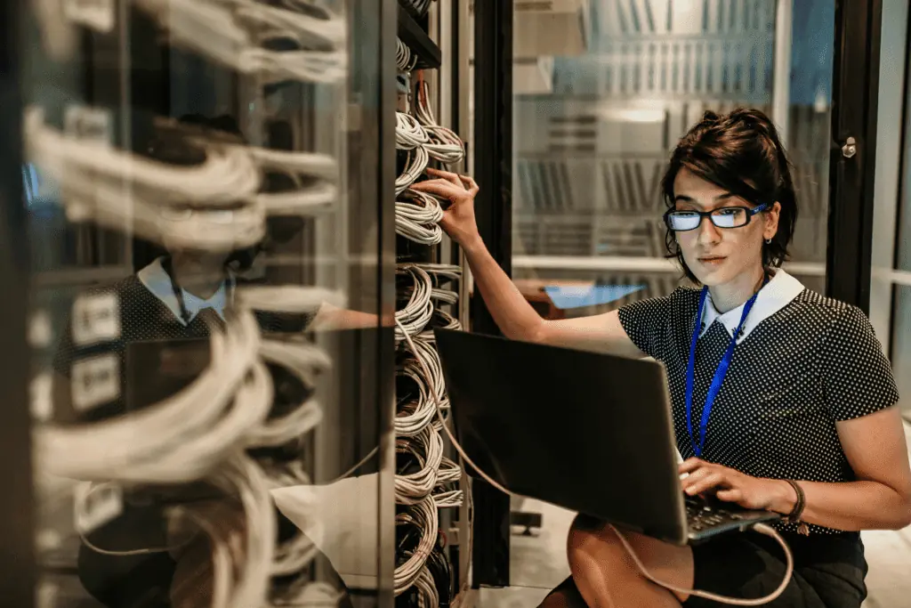 IT technician working
